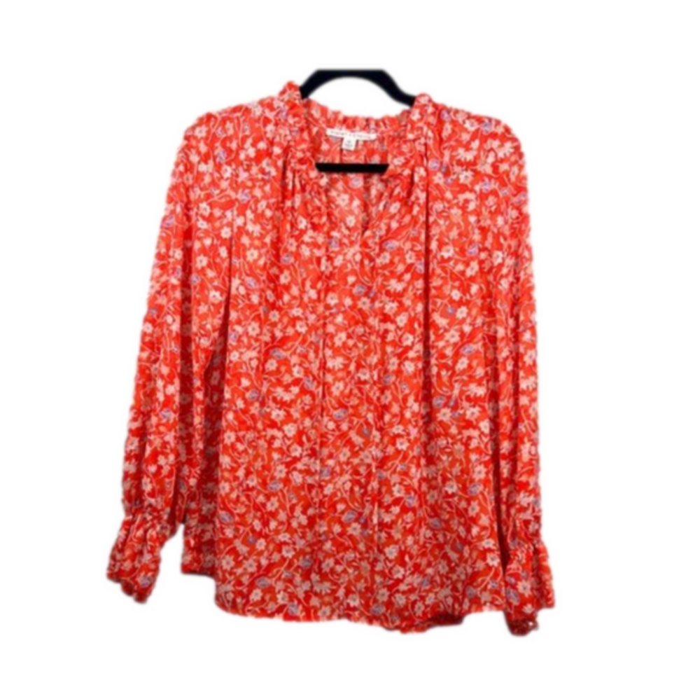 VIOLET + Claire sheer blouse adorable print size M